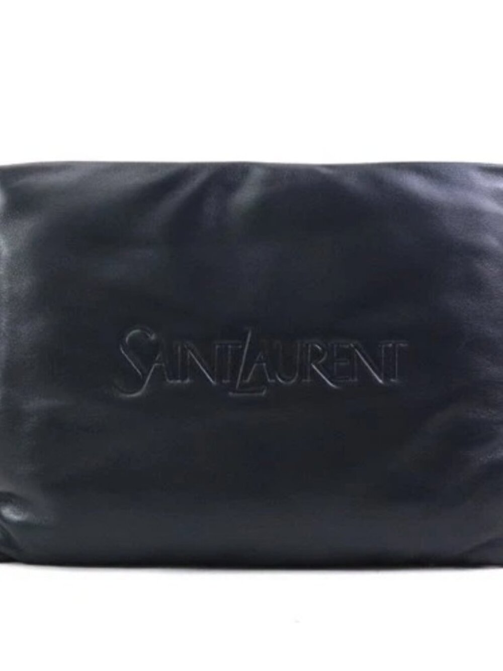 Auth SAINT LAURENT Clutch bag black leather 56747c